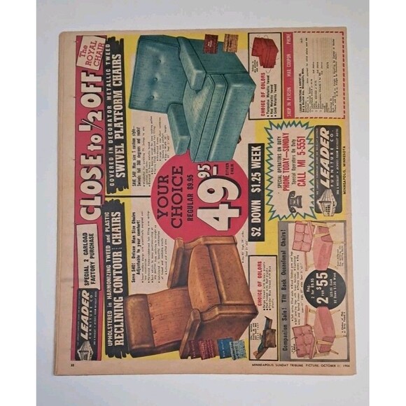 Picture Magazine Minneapolis Sunday Tribune 10/21/56 Maynard Reece Waterfowl Art - Picture 5 of 5